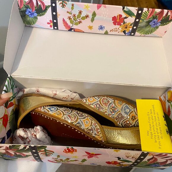 Fizzy Goblet Celestial Superstar Juttis Flats Size US 7 - Picture 2 of 3